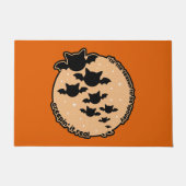 今シーズンはかわいい不気味のハロウィン ドアマット (正面)
