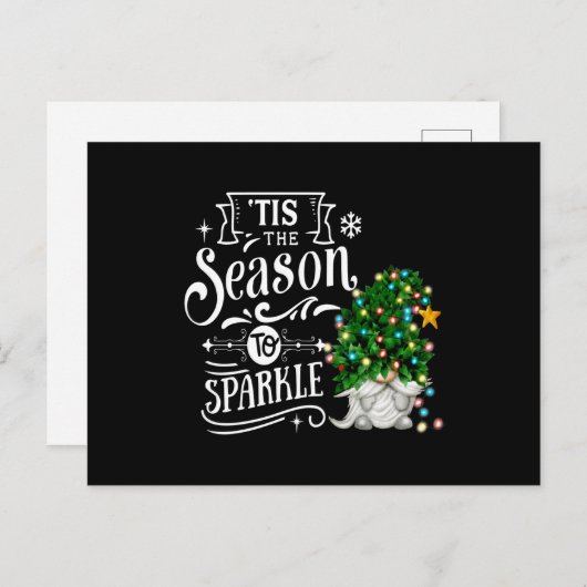 『今シーズンはきらめくクリスマス格言 ポストカード (正面/裏面)