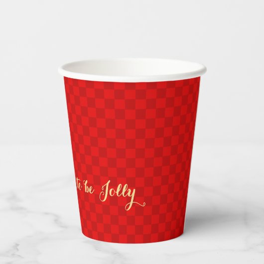 今シーズンはすてきクリスマス市松模様に赤 紙コップ (裏面)