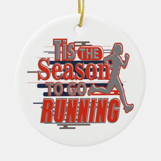 今シーズンはのランニングフェスティバルクリスマス セラミックオーナメント (正面)