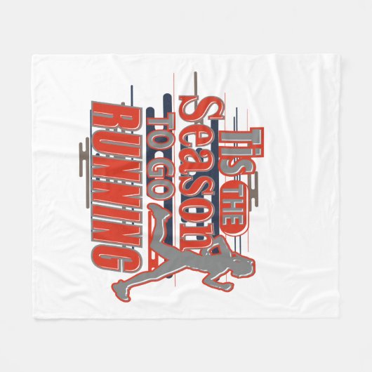 今シーズンはのランニングフェスティバルクリスマス フリースブランケット (正面(横))