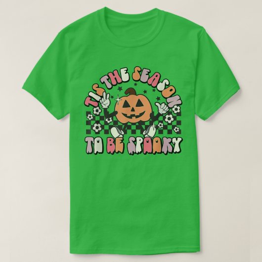 今シーズンはカボチャ不気味ハローウェおもしろいイ Tシャツ (デザイン正面)