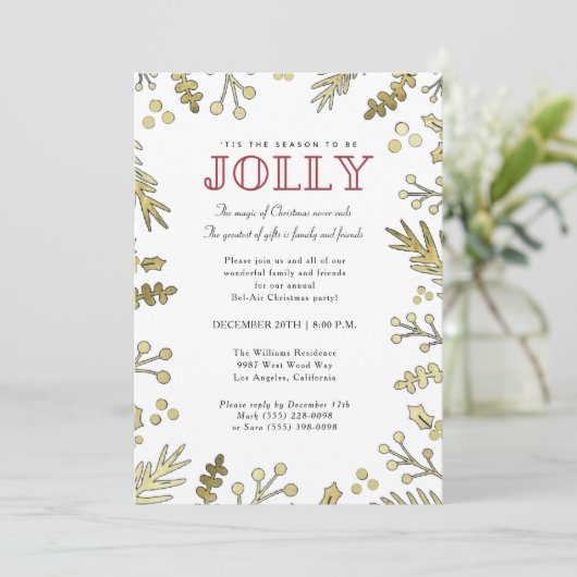 今シーズンはクリスマスすてきパーティー招待状 招待状 (スタンド正面)