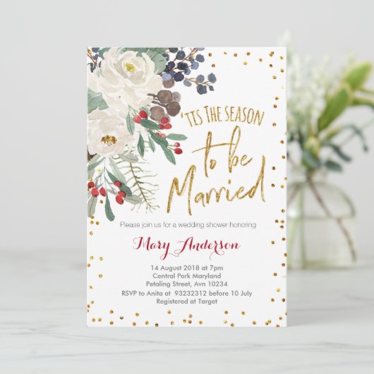 今シーズンはクリスマス結婚したフローラ 招待状 (スタンド正面)