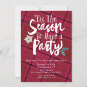 今シーズンはパーティー休暇招待状 招待状 (正面)