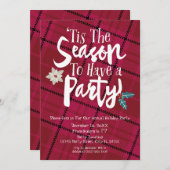 今シーズンはパーティー休暇招待状 招待状 (正面/裏面)