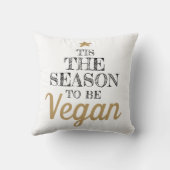 「今シーズンはビーガンブラックと金ゴールド文字 クッション (裏面)