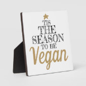 「今シーズンはビーガンブラックと金ゴールド文字 フォトプラーク (正面)