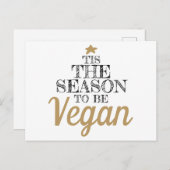 「今シーズンはビーガンブラックと金ゴールド文字 ポストカード (正面/裏面)