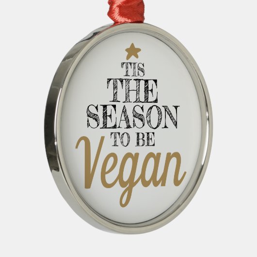 「今シーズンはビーガンブラックと金ゴールド文字 メタルオーナメント (右)