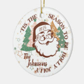 「今シーズンはホリーサンタすてきだ セラミックオーナメント (左)