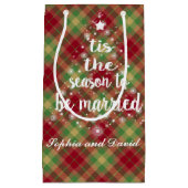 「今シーズンはレッドプレ結婚したイド休暇 スモールペーパーバッグ (正面)