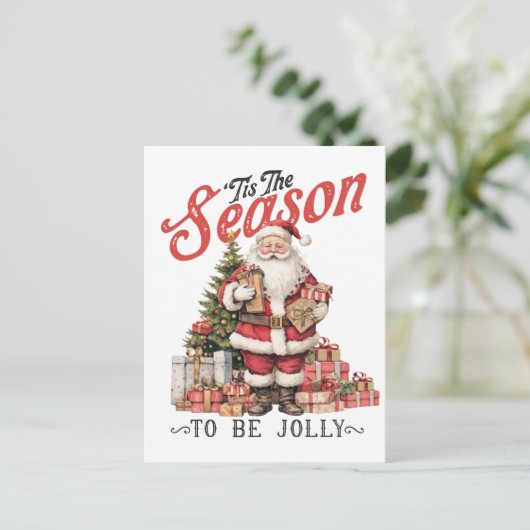 「今シーズンはヴィンテージすてきサンタクロース ポストカード (スタンド正面)