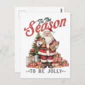 「今シーズンはヴィンテージすてきサンタクロース ポストカード (正面/裏面)