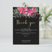 今シーズンは冬のピンク結婚したのクリスマス サンキューカード (スタンド正面)