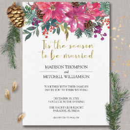 今シーズンは冬のピンク結婚したのクリスマス 招待状