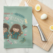 今シーズンは友達と仲良し キッチンタオル (四つ折り)