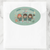 今シーズンは友達と仲良し 楕円形シール (バッグ)