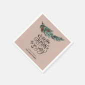 今シーズンは水すてき色の松コーン スタンダードカクテルナプキン (角)