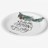 今シーズンは水すてき色の松コーン ペーパープレート (アングル)