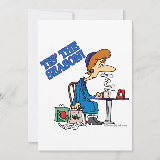 今シーズンは買い物客を疲れさせるクリスマスたち シーズンカード (正面)