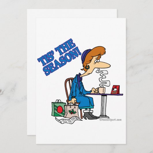 今シーズンは買い物客を疲れさせるクリスマスたち シーズンカード (正面/裏面)