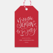 「今シーズンは赤いすてき休日だ ギフトタグ (正面)