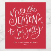 「今シーズンは赤いすてき休日だ ワインラベル (シングルラベル)