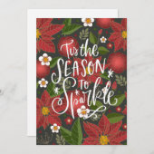 今シーズンは赤いポインセチア事業を輝かせる シーズンカード (正面/裏面)