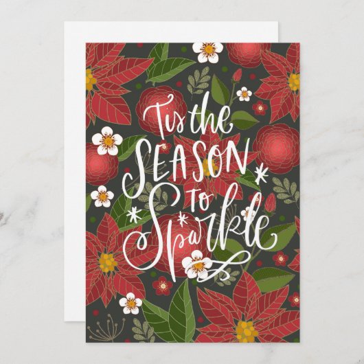 今シーズンは赤いポインセチア事業を輝かせる シーズンカード (正面/裏面)