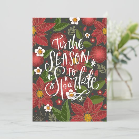 今シーズンは赤いポインセチア事業を輝かせる シーズンカード (スタンド正面)