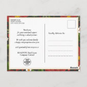 今シーズンは赤いポインセチア事業を輝かせる ポストカード (裏面)