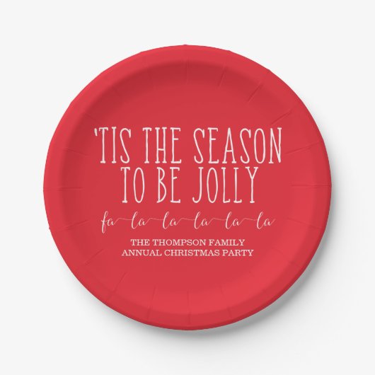 『今シーズンは赤すてき/白 ペーパープレート (正面)