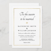 『今シーズンは金ゴールド結婚したにな縁どるの結婚』 招待状 (正面/裏面)