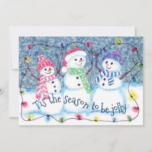 今シーズンは雪だるますてきだおもしろい シーズンカード (正面)