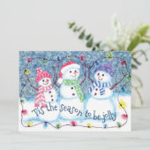 今シーズンは雪だるますてきだおもしろい シーズンカード (スタンド正面)