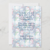 今シーズンは雪だるますてきだおもしろい シーズンカード (裏面)