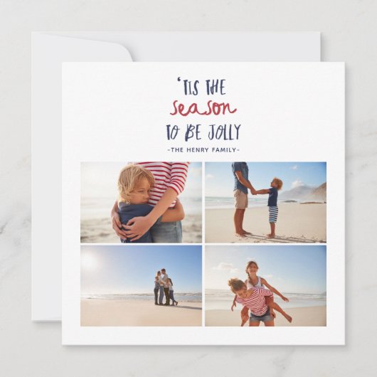 今シーズンは4回数々ののクリスマス  シーズンカード (正面)