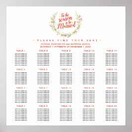 今シーズン20結婚テーブルのシーティングプラン ポスター