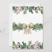 今シーズン2 |冬の雪だるま2回目の誕生日 招待状 (裏面)