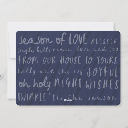 今シーズン3回のフ数々のォトファミリークリスマス シーズンカード (裏面)