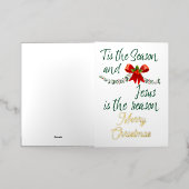 今シーズン、イエスがメリークリスマスの理由である 箔シーズンカード (外側レイダウン)