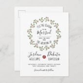 今シーズン | クリスマスの結婚式の日付を保存 案内ポストカード (正面/裏面)