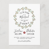 今シーズン | クリスマスの結婚式の日付を保存 案内ポストカード (正面)