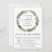 今シーズン |クリスマス結婚式招待状 招待状 (正面)