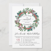 今シーズン |クリスマス結婚式招待状 招待状 (正面)