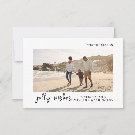 今シーズン |シンプルクリスマスカード サンキューカード (正面)