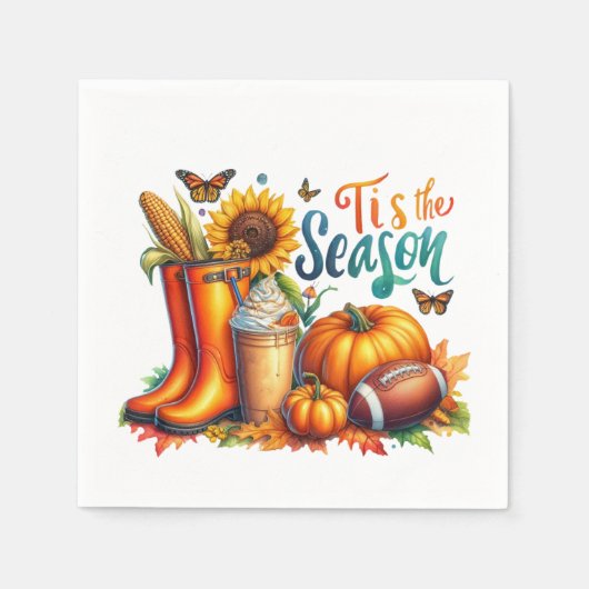 今シーズン スタンダードカクテルナプキン (正面)