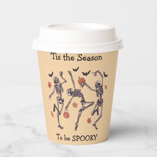 今シーズン – 踊り不気味スケルトン 紙コップ (正面)