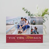 今シーズン | 3フォトクリスマ航海のス 箔シーズンカード (立ち正面)